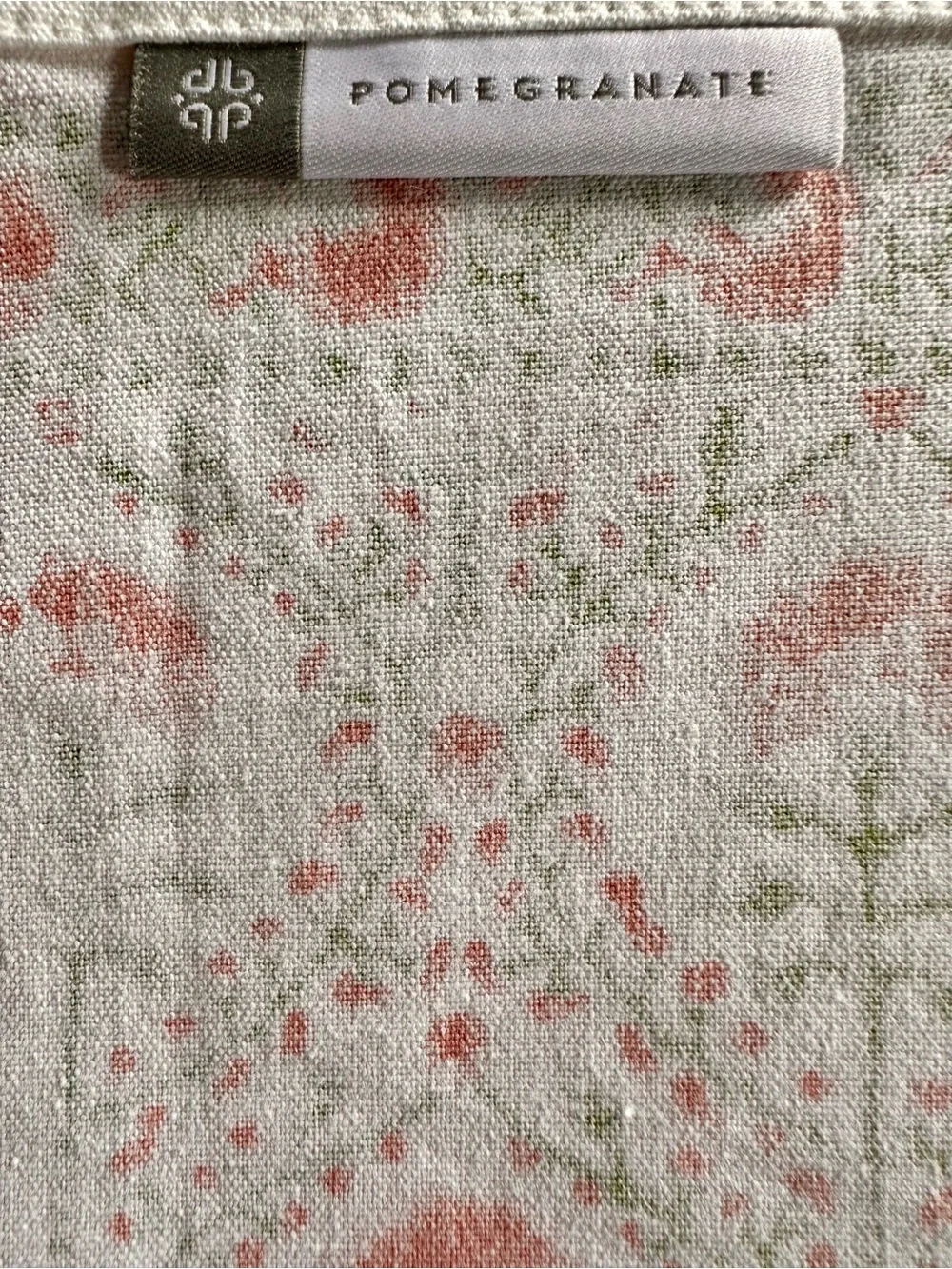 NWT Pomegranate Caroline Pink Floral Placemats Set of 4 Block Print India